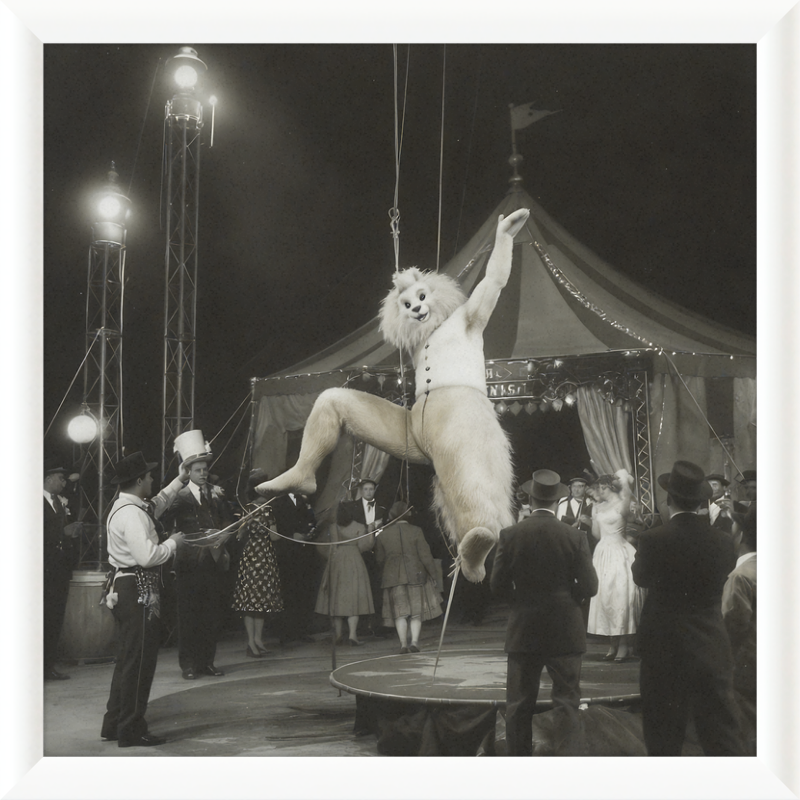 1900's Circus Oddity Framed Wall Art