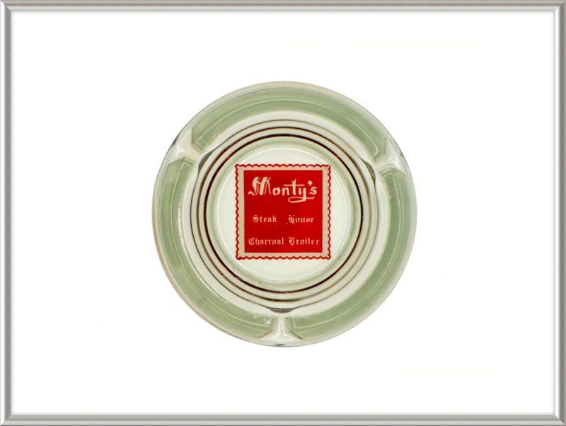 Monty's Steak House Charcoal Broiler Ashtray Wall Art