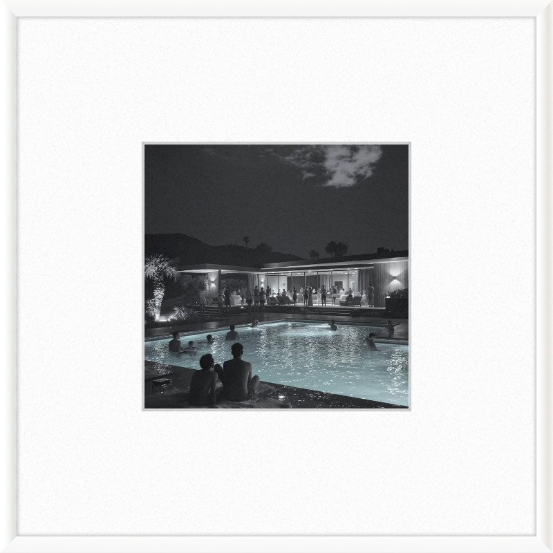 Palm Springs Pool Party Framed Art