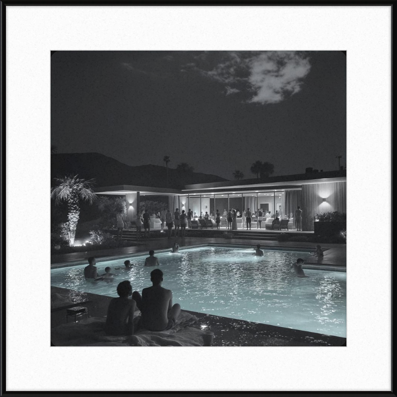 Palm Springs Pool Party Framed Art