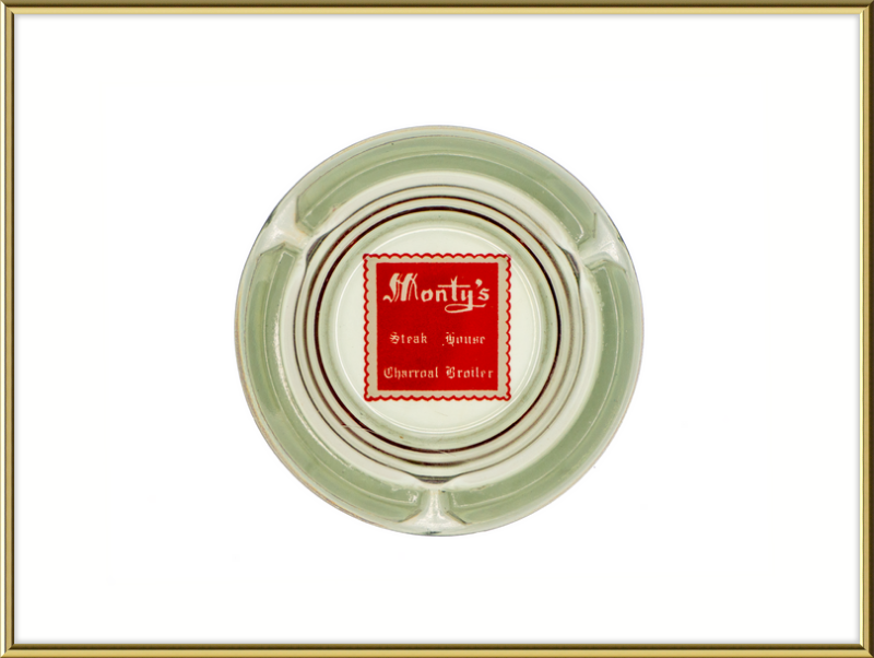 Monty's Steak House Charcoal Broiler Ashtray Wall Art