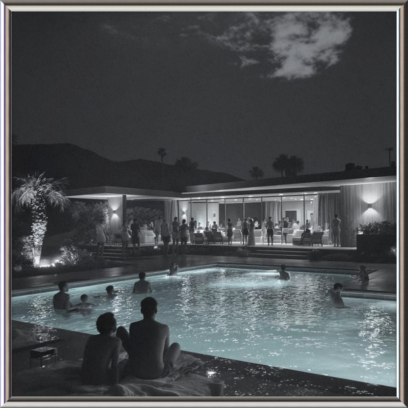 Palm Springs Pool Party Framed Art