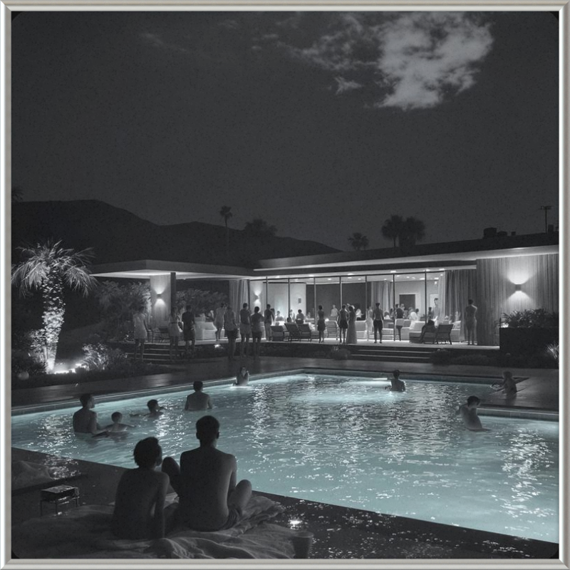 Palm Springs Pool Party Framed Art