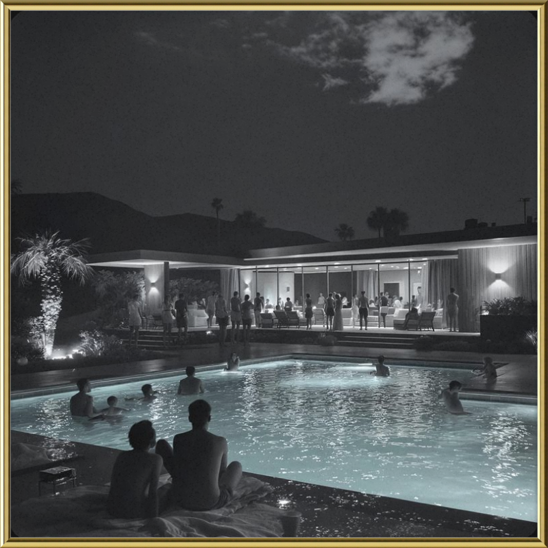 Palm Springs Pool Party Framed Art