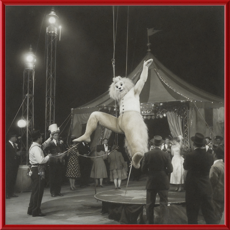 1900's Circus Oddity Framed Wall Art