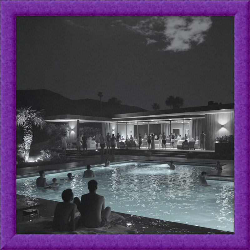 Palm Springs Pool Party Framed Art