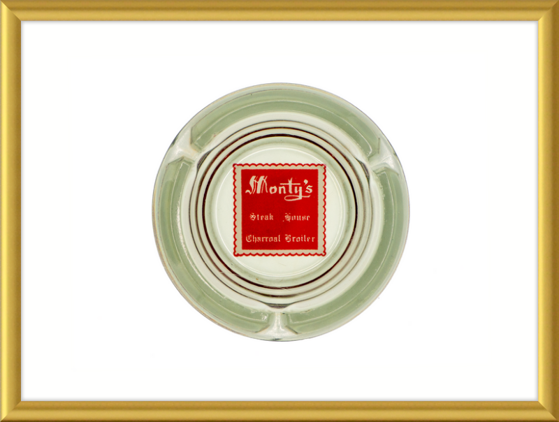 Monty's Steak House Charcoal Broiler Ashtray Wall Art