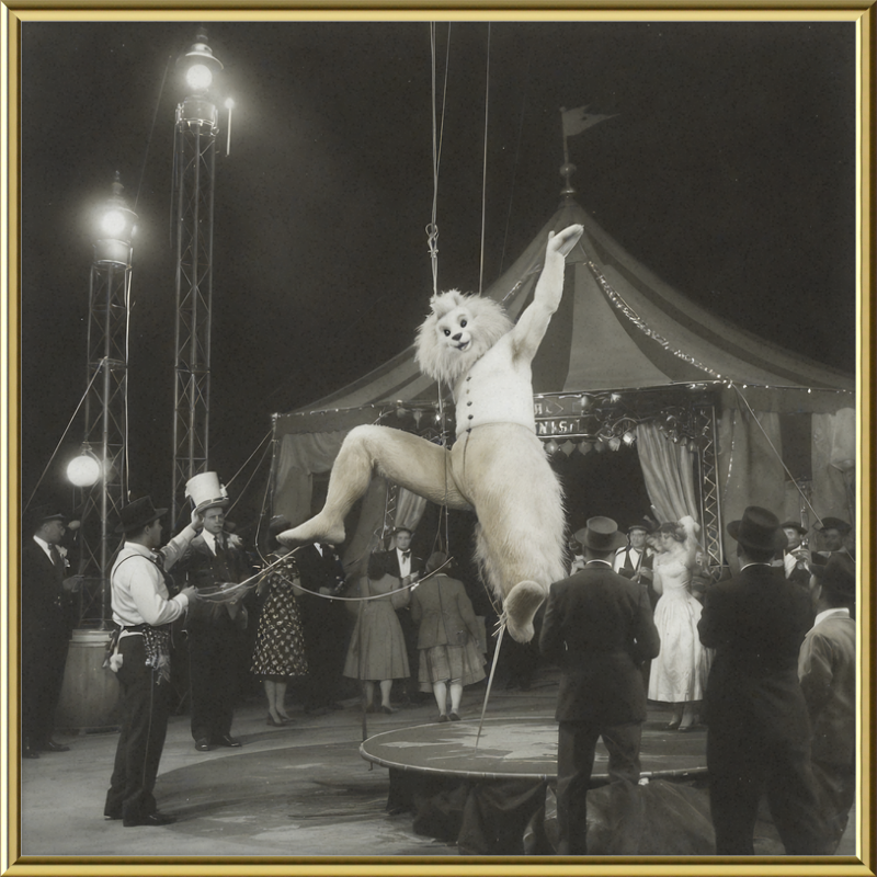1900's Circus Oddity Framed Wall Art
