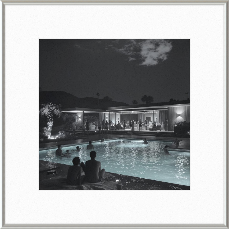 Palm Springs Pool Party Framed Art