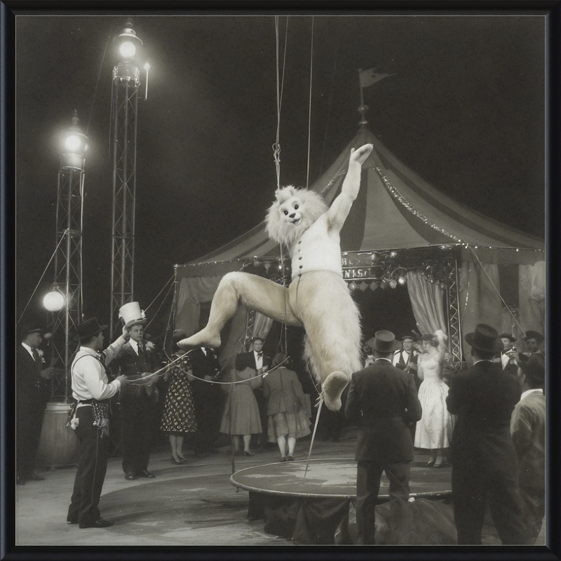 1900's Circus Oddity Framed Wall Art