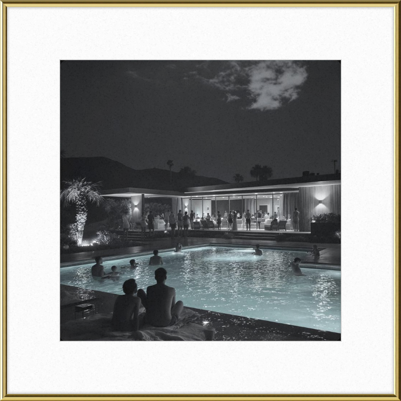 Palm Springs Pool Party Framed Art