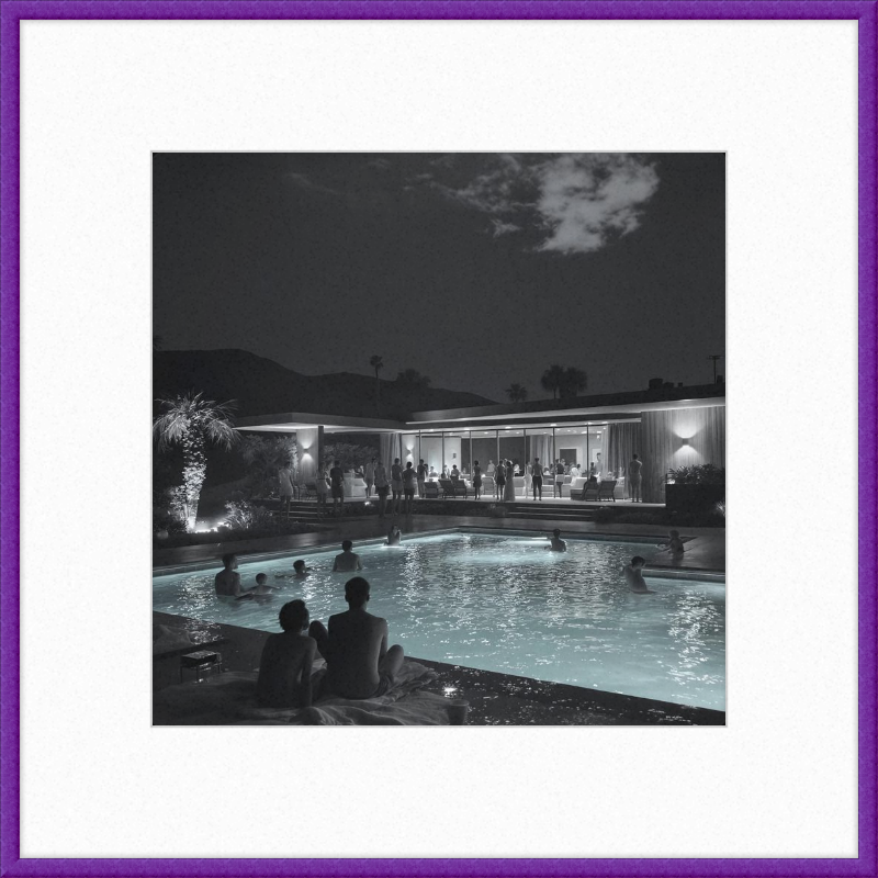 Palm Springs Pool Party Framed Art