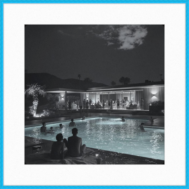 Palm Springs Pool Party Framed Art