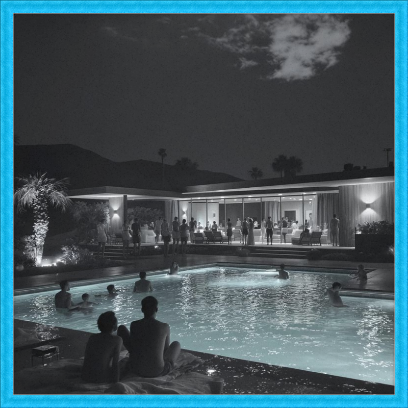 Palm Springs Pool Party Framed Art