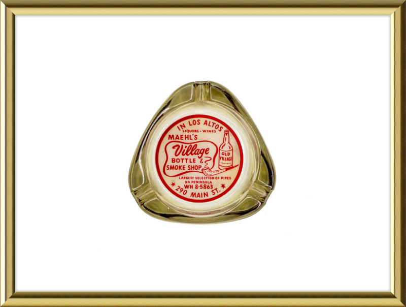 Maehl's Village Bottle & Smoke Shop Ashtray Wall Art
