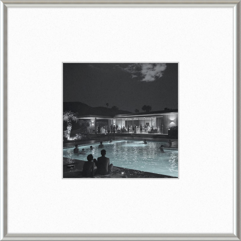 Palm Springs Pool Party Framed Art
