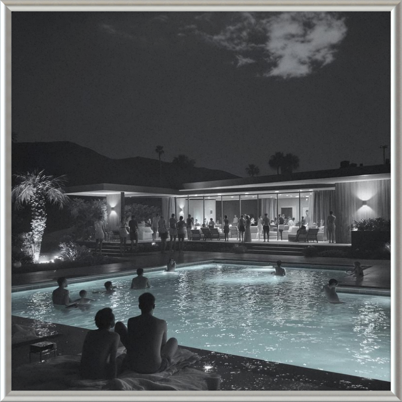 Palm Springs Pool Party Framed Art