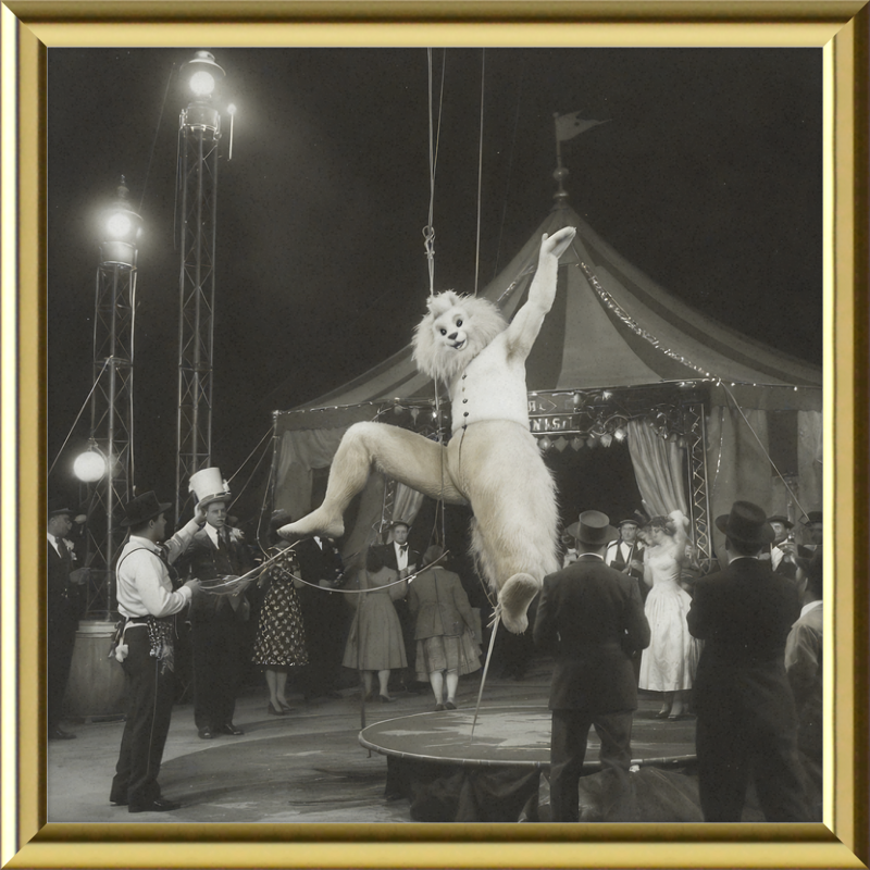 1900's Circus Oddity Framed Wall Art