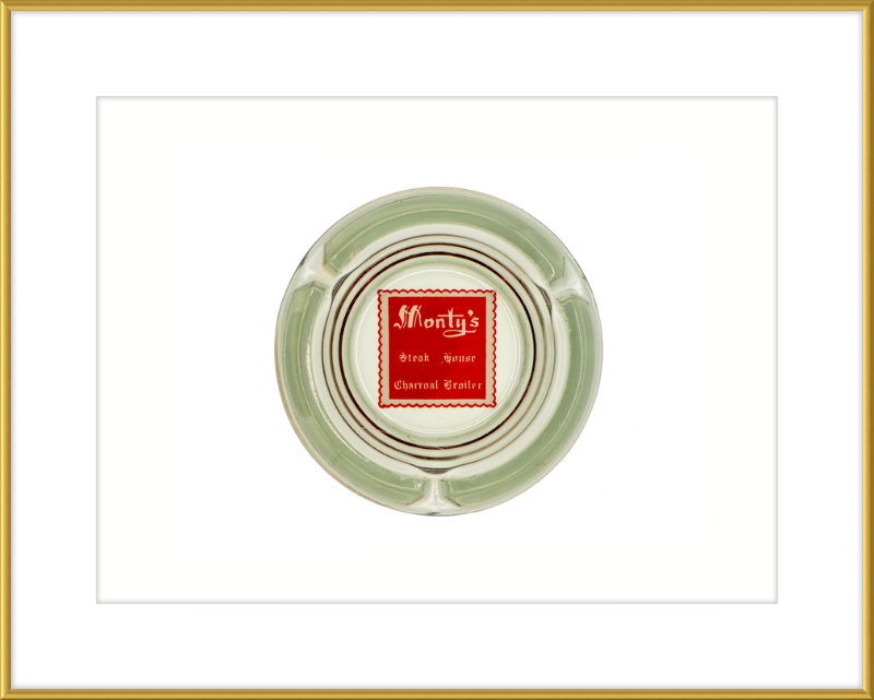 Monty's Steak House Charcoal Broiler Ashtray Wall Art