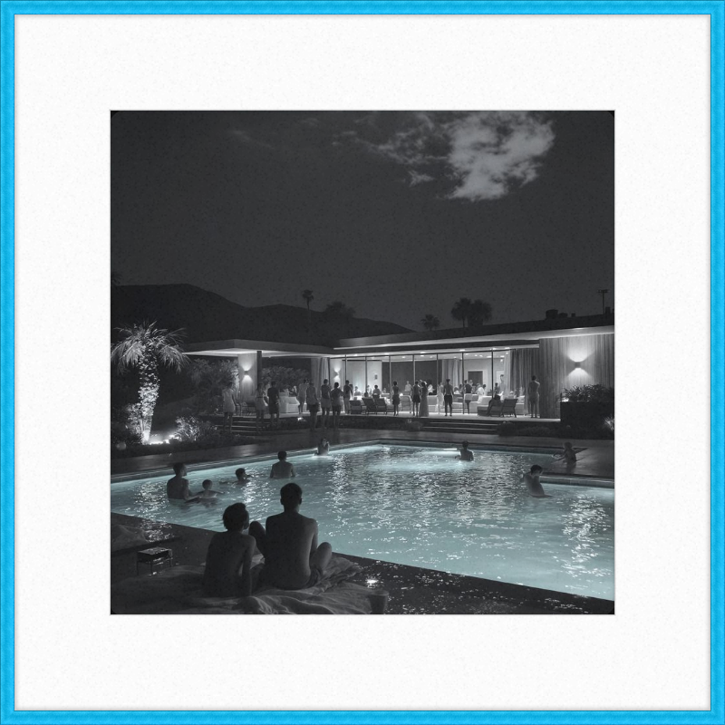 Palm Springs Pool Party Framed Art