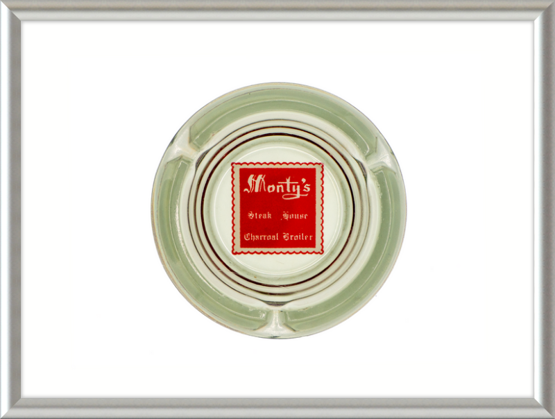 Monty's Steak House Charcoal Broiler Ashtray Wall Art