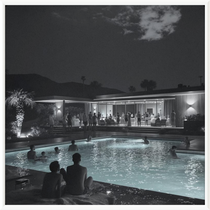 Palm Springs Pool Party Framed Art
