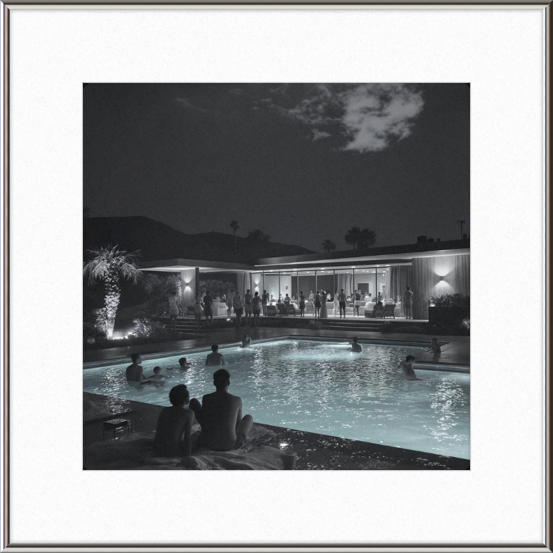 Palm Springs Pool Party Framed Art