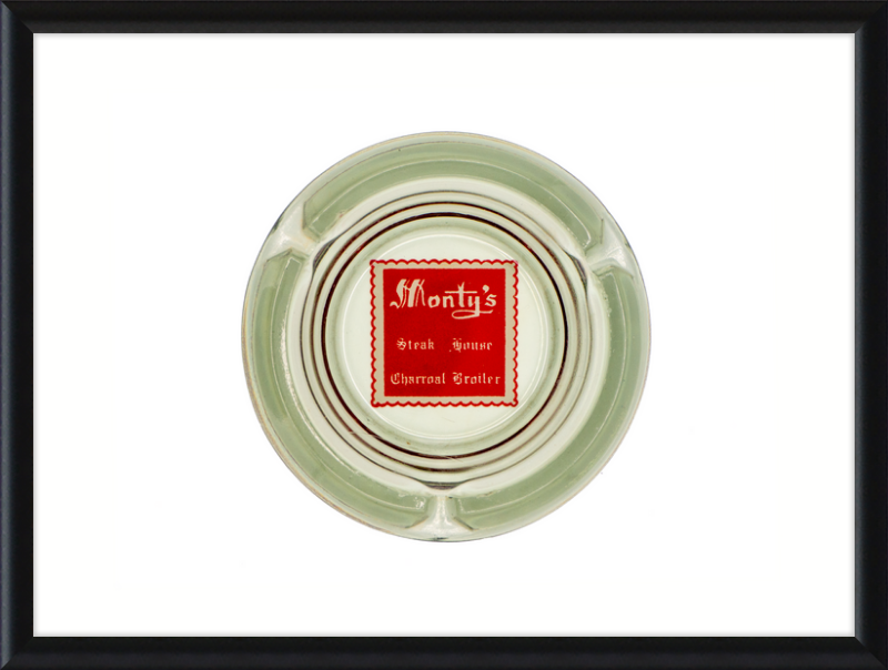 Monty's Steak House Charcoal Broiler Ashtray Wall Art