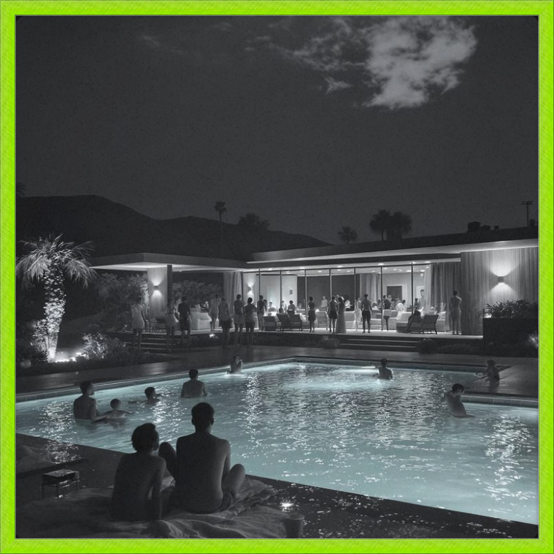 Palm Springs Pool Party Framed Art