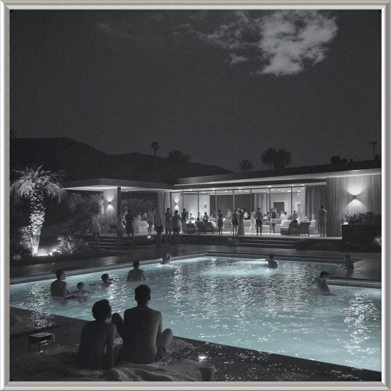 Palm Springs Pool Party Framed Art