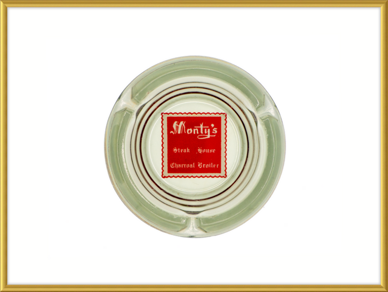Monty's Steak House Charcoal Broiler Ashtray Wall Art