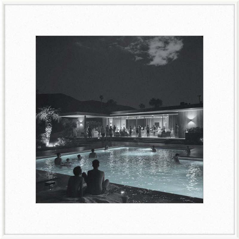 Palm Springs Pool Party Framed Art