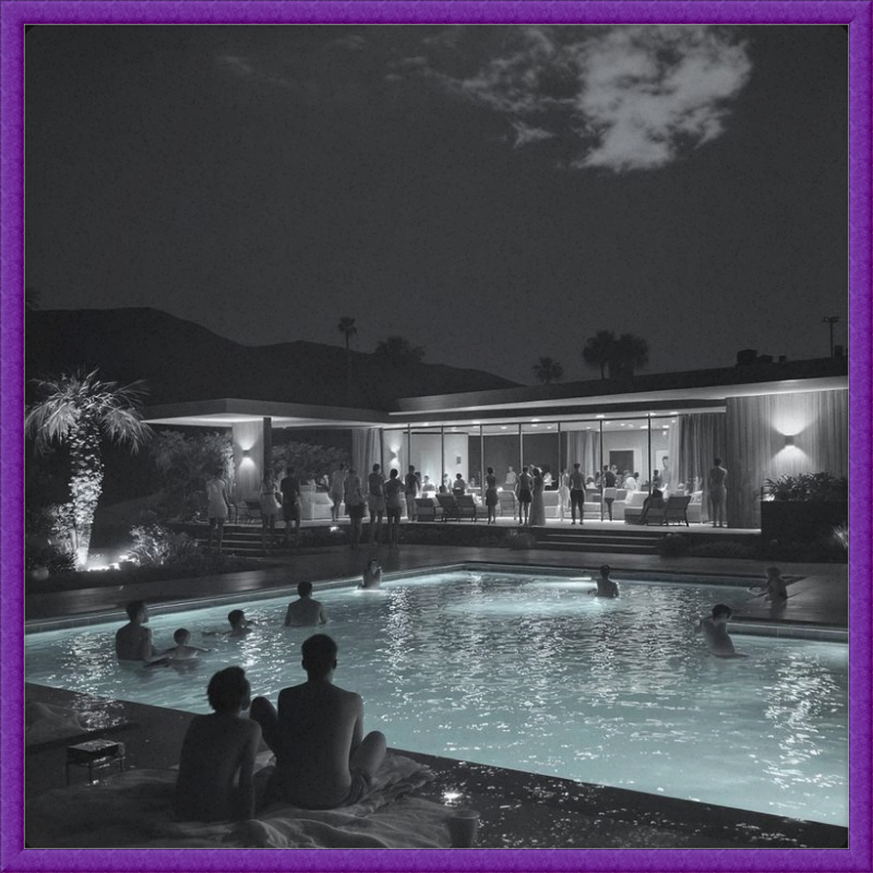Palm Springs Pool Party Framed Art