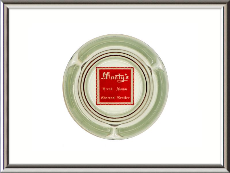 Monty's Steak House Charcoal Broiler Ashtray Wall Art