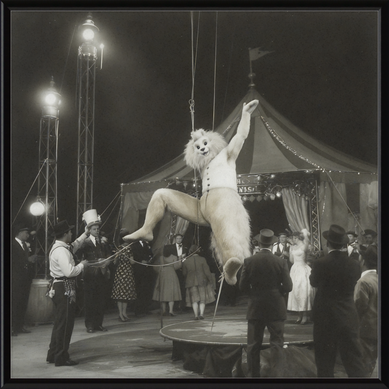 1900's Circus Oddity Framed Wall Art