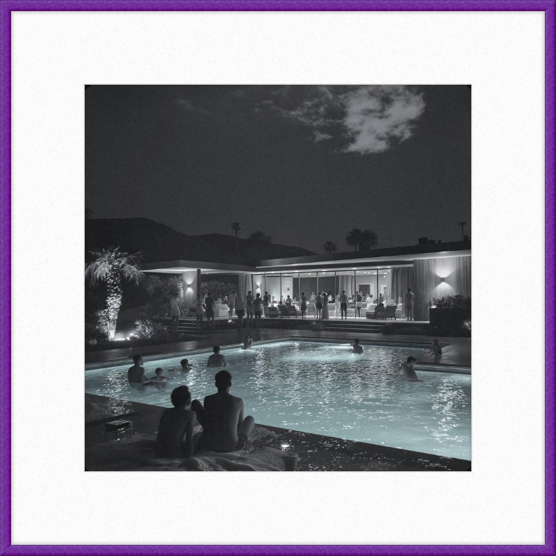 Palm Springs Pool Party Framed Art
