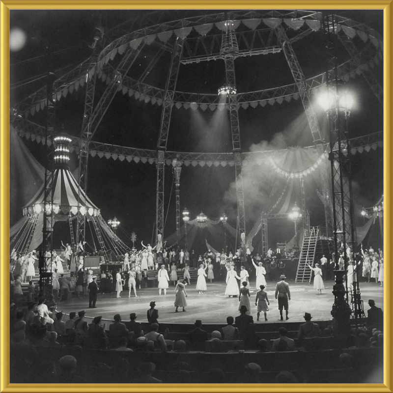 Vintage Circus Act Framed Art