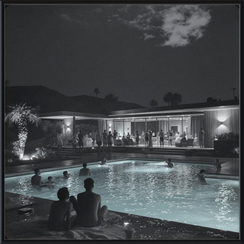 Palm Springs Pool Party Framed Art