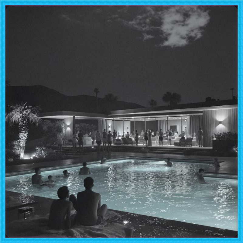 Palm Springs Pool Party Framed Art