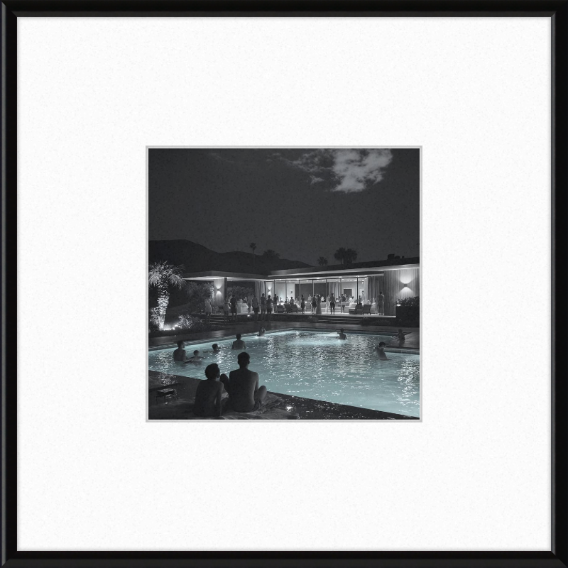 Palm Springs Pool Party Framed Art