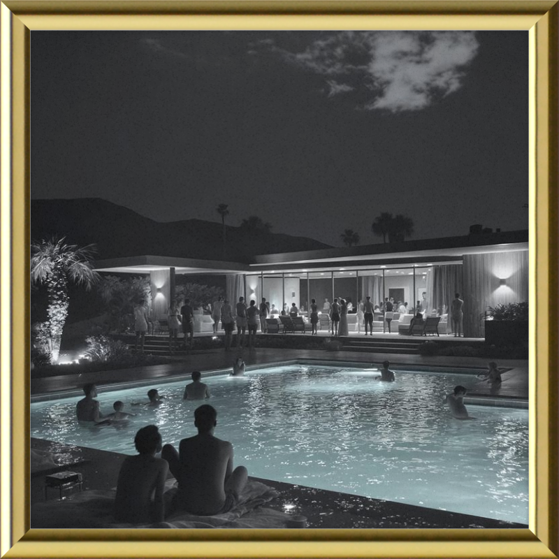 Palm Springs Pool Party Framed Art