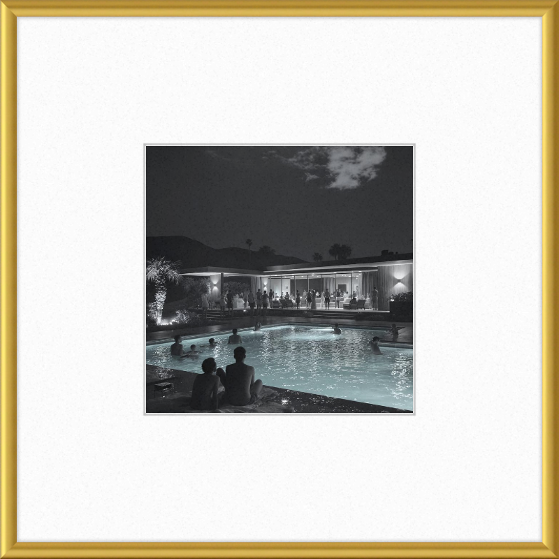 Palm Springs Pool Party Framed Art