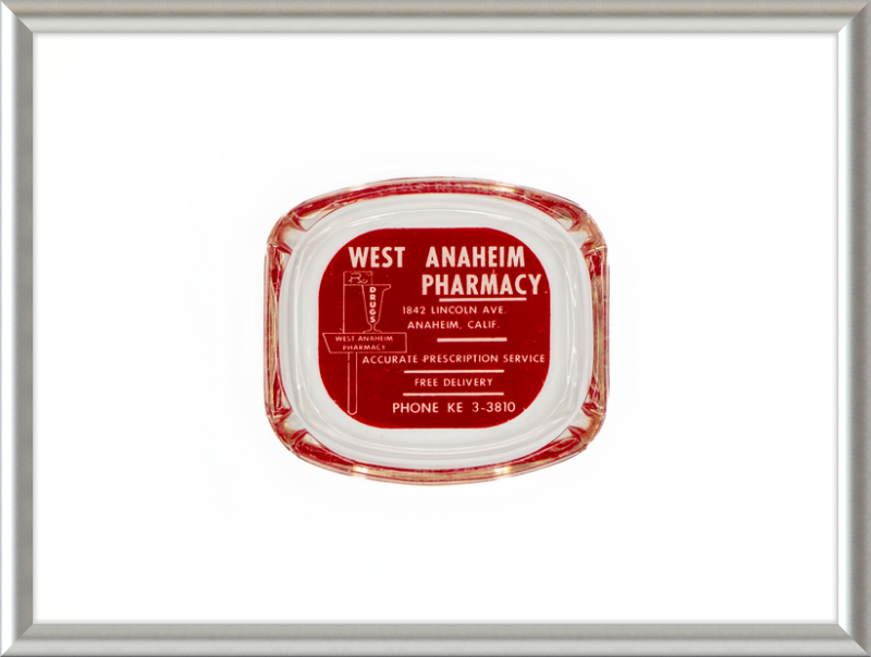 West Anaheim Pharmacy Ashtray Wall Art