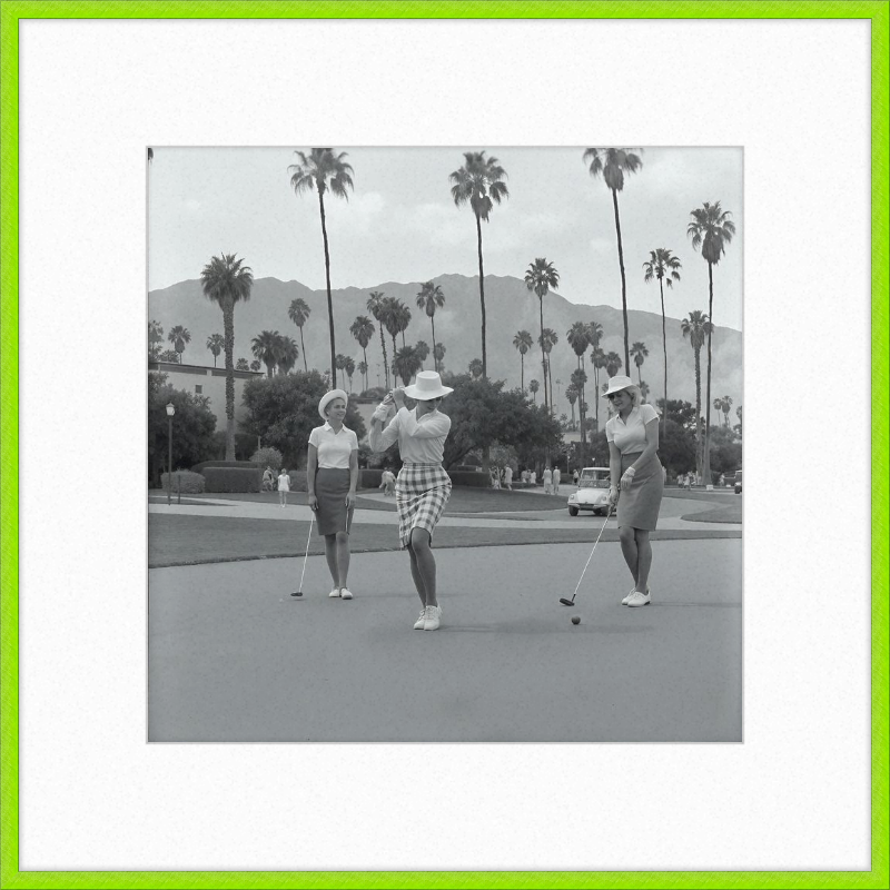 Vintage Palm Springs Golf Framed Art