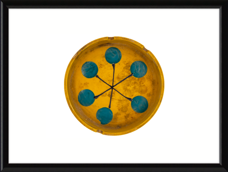 Japanese Mid-Century Geometric Ashtray Wall Art