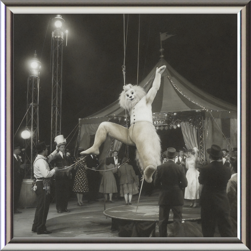 1900's Circus Oddity Framed Wall Art