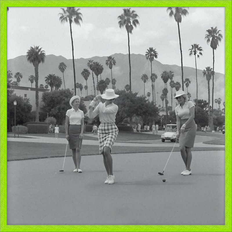 Vintage Palm Springs Golf Framed Art