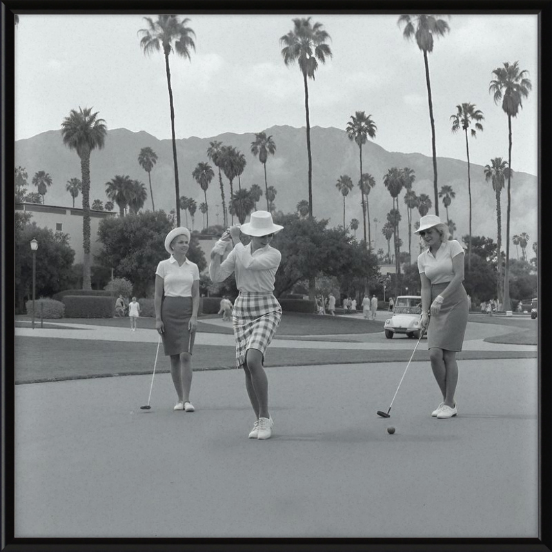 Vintage Palm Springs Golf Framed Art