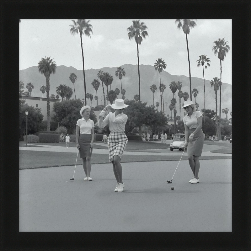 Vintage Palm Springs Golf Framed Art