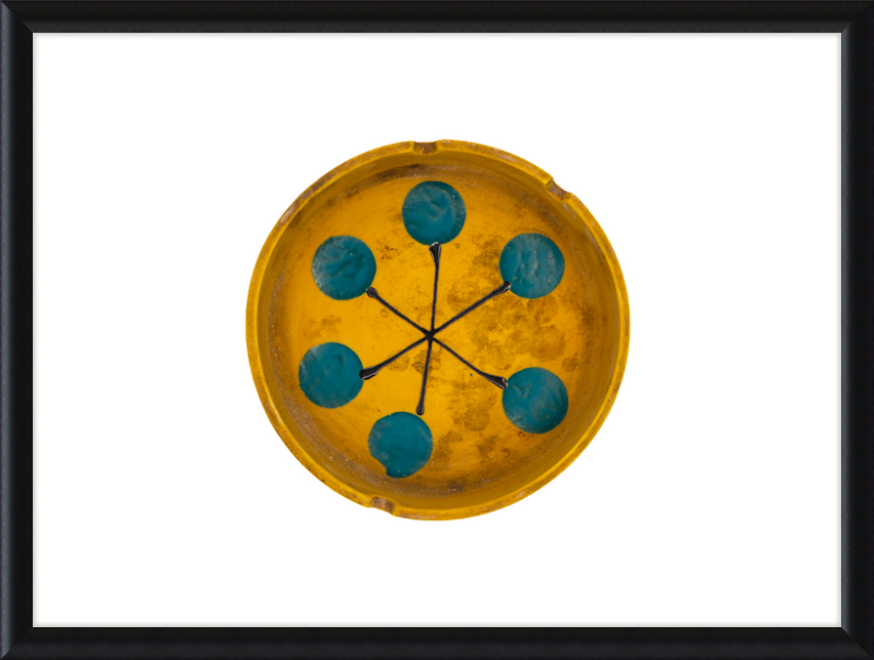 Japanese Mid-Century Geometric Ashtray Wall Art